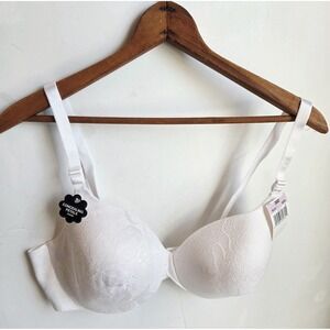 NEW Bali White 3235 Concealer UW Bra 38D Full Coverage Light Padding Floral Cups